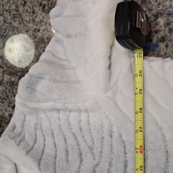 "ANNE KLEIN" Women's, SZ M, 100%polyester, grey and white, robe material dress - Picture 6 of 12